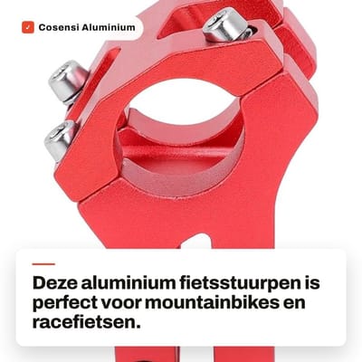Dailygoods- Fietsstuurpen Aluminium 25.4x35mm - Korte Stuurpen - Verstelbare Stuurpen - Stuurpen Racefiets - Stuurpen Mountainbike - Duurzaam en Corrosiebestendig