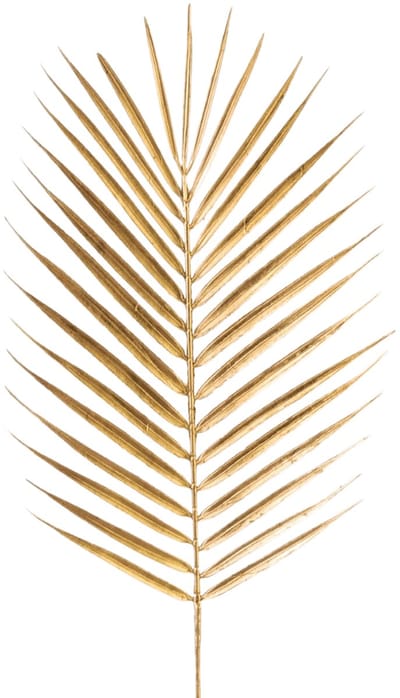 Easyplants | Kunsttak Varen 64 cm goud | Zijde | Nepbloemen | goud | Onderhoudsvrij | Kant-en-klaar
