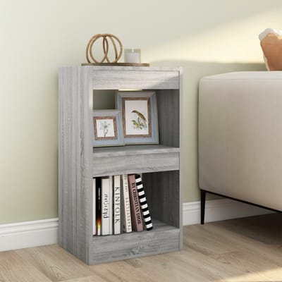 vidaXL - Boekenkast/kamerscherm - 40x30x72 - cm - grijs - sonoma - eikenkleurig