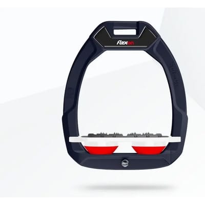 Veiligheidszittingen voor paardrijden Plat Ultra Grip Aluminium/Wit/Rood Flex-On Safe-On