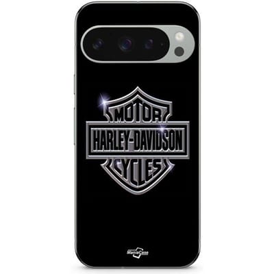 Coque - HARLEY DAVIDSON - Google Pixel 9 Pro - Souple - Silicone - Gris et Noir zwart