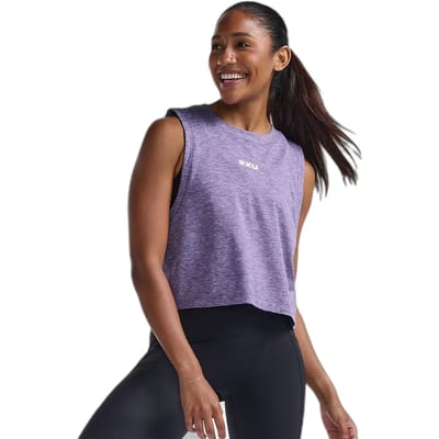 2xu Motion Crop Mouwloos T-shirt Paars S Vrouw