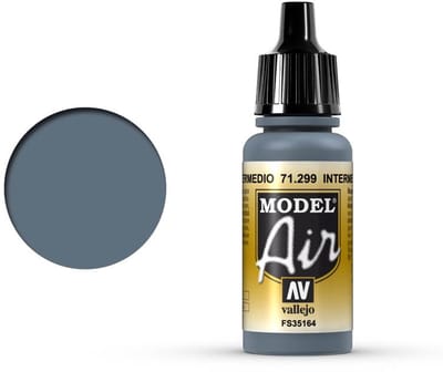Vallejo Hobbyverf Acrylverf - 71299 Model Air Intermediate Blue - Acryl Verf flesje - 17 ml