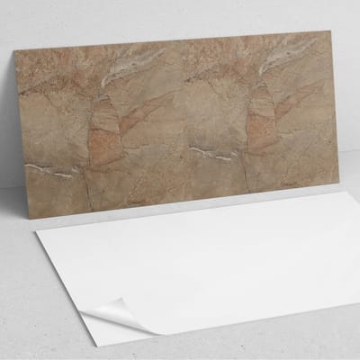 Coloray Wandpanelen Zelfklevend - Natuursteenpatroon PVC Wandpaneel - 100 cm x 50 cm - Beige Wandbekleding Zelfklevend - 1 stuk - Texturen Wandpanelen Zelfklevend - Keuken Wandpanelen - Wandpanelen Badkamer