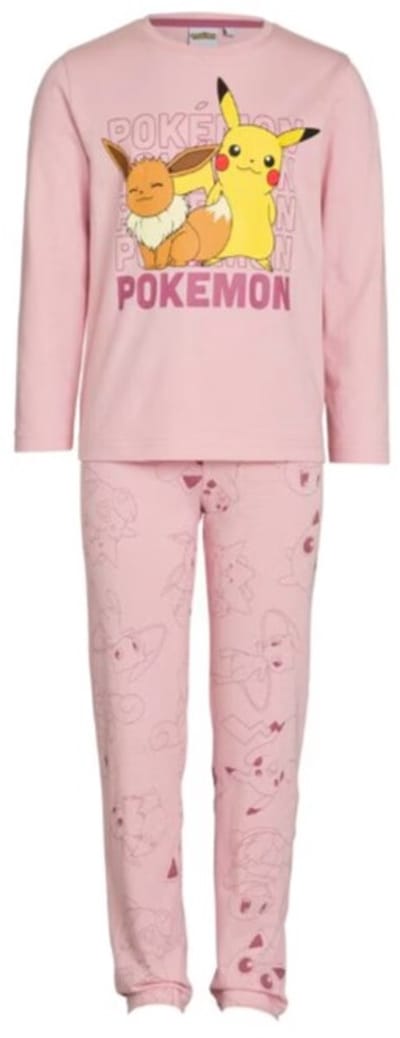 Pokemon - Pyjama - Maat 110/116 - Roze - Eevee - Pikachu - Kind