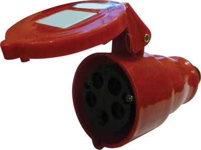 Krachtstroom CEE 400 V Rood 16 A 5 polige Drie fase Contra Steker