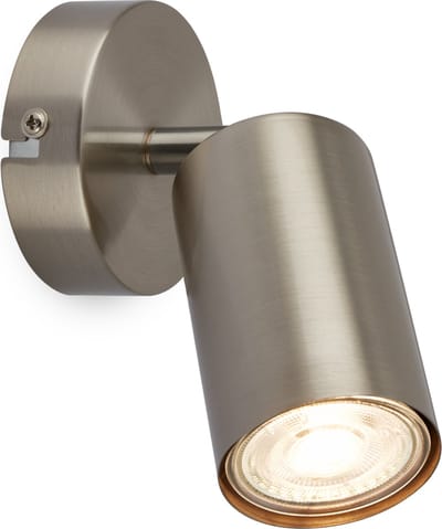 Briloner Tib - Binnen wandlamp - 2172012 - Verstelbaar - Aan/Uit via wandschakelaar - Ø80 x 15,5 cm - Zilver
