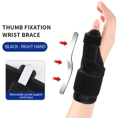 1 Stuk Polsbrace met Aluminium Plaatondersteuning voor Peesontsteking Verstuiking Breuk Vinger Compressieband Immobilisatie