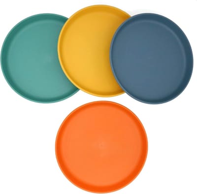 Daity Set van 4 herbruikbare - 15 cm lange - onbreekbare - diepe - BPA-vrije - milieuvriendelijke - vaatwasser- en magnetronbestendige tegels (verkrijgbaar in verschillende kleuren)
