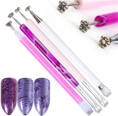 Magnetische Nail Art Pen Set voor 3D Cat Eye Effect - 5 Dubbelzijdige Stiften voor UV Gel Nagels DIY