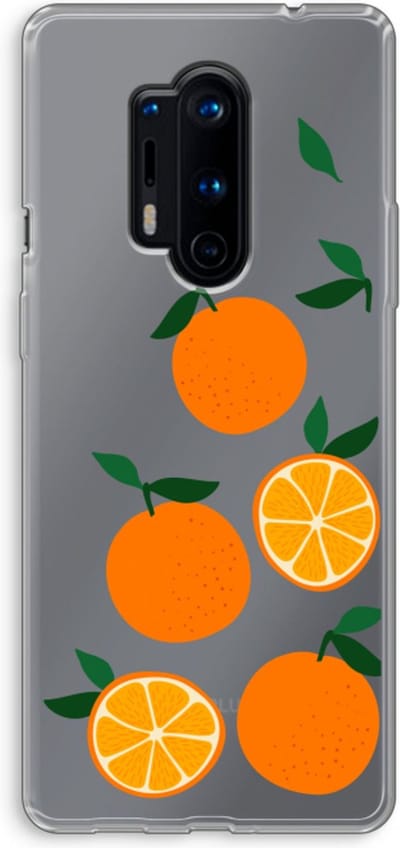 Case Company® - Hoesje geschikt voor OnePlus 8 Pro hoesje - Will you be my clementine - Soft Cover Telefoonhoesje - Bescherming aan alle Kanten en Schermrand