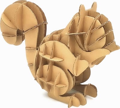 3D Model Karton Puzzel - Eekhoorn - DIY Hobby Knutsellen - 13.5x6.5x9.1cm