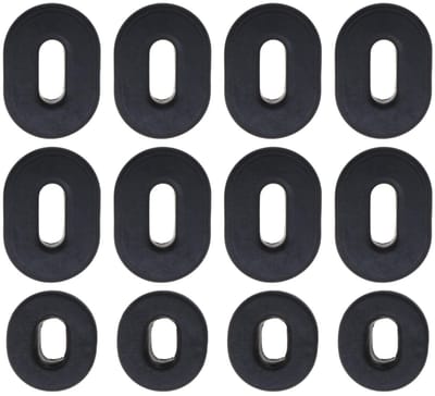 Dailygoods - Rubber Zijkap Grommet - 12 Stuks - Duurzaam en Flexibel - Zwart - Kabelring Spacer - Voor Motorfietsen zoals Honda CG 125 en meer