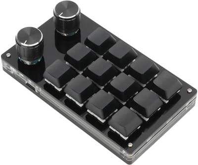 Store_9 - Mini 12 Toetsen Mechanisch Toetsenbord - Programmeerbaar - Compact en Functioneel - Zwart - Ideaal voor Gaming en Office Gebruik - Ergono...