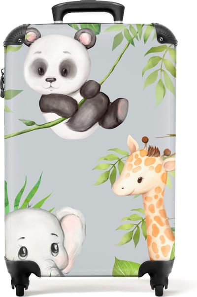 NoBoringSuitcases.com® - Jungle kinderkoffer reiskoffer - Trolley koffer kind - 55x35x25