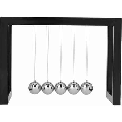 Metaalfysica Wetenschap Slingerbal Huis Kantoor Decor Ornament Educatief Bureaublad Speelgoed (Wit) zwart