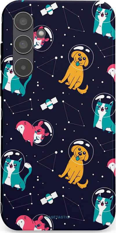 Casetastic Hoesje Geschikt voor Samsung A55 - Stijlvolle Beschermende Duo-layer Case - Sterrennacht Dieren