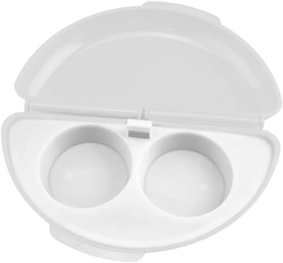 Magnetron Eierkoker - Omeletmaker Eipocheerder - Snel Ontbijt Maken - 2-in-1 Design - 21 x 12 x 5 cm - Wit