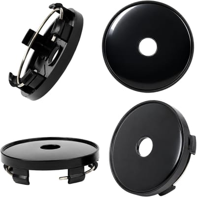 Universele 60 mm naafdoppen van hoogwaardig ABS-kunststof, zwart, gepolijst, eenvoudig te monteren, geschikt voor diverse automodellen, duurzame wielaccessoires
