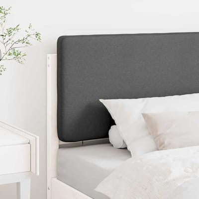 vidaXL - Gestoffeerd - hoofdbord - met - hoofdeinde - Wit - en - Lichtgrijs - 100 - cm
