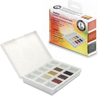 Daniel Smith Aquarel Verf - Aquarelverf Set - Watercolour Half Pan Set "Earth" with 6 Pans