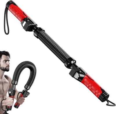 Kracht trainer - Arm schouder - Spierversterking thuis - Verstelbare weerstand - 63 cm lengte - Zwart rood