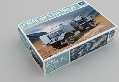 Trumpeter Modelbouwpakket Militaire voertuigen - 09593 L4500A Truck mit 3.7cm Flak 37 Plastic - 1:35 - Modelbouw
