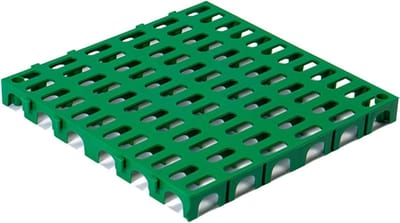 Drainage tegels - Vloermatten splicing - Veilig lopen - Antislip met afvoer - 50 x 50 cm - Groen