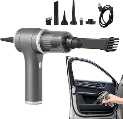 Draagbare Stofzuiger - Auto Reiniger - Interieur Detailen - 9000 Pa Zuigkracht - 7.5 cm Hoog - Meerkleurig