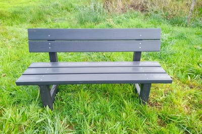 Rockwood® Parkbank Woodblend Zwaar Kunststof - Antraciet (85kg) 5cm dik 1.80m