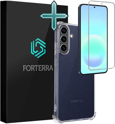 Hoesje Met Screenprotector - Geschikt voor Samsung Galaxy A57 - Sterk & Shockproof - Back Cover - Siliconen Case - Telefoon Hoes - Shock Proof - Transparant