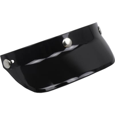 Universeel 3 Drukknoop Vizier Opklapbaar Windscherm voor Open Gezicht Motorhelm Black black