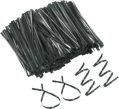800 Stuks Gedraaide Metalen Clips 8cm voor Kerstdecoratie, Tuin, Cadeauverpakking en Taart - Herbruikbare Zwarte Ties