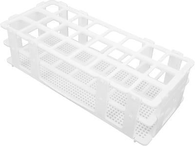 Reageerbuisrek - Monsterhouders - Laboratorium Opslag - Drielaags Ontwerp - 24 Gaten - Wit