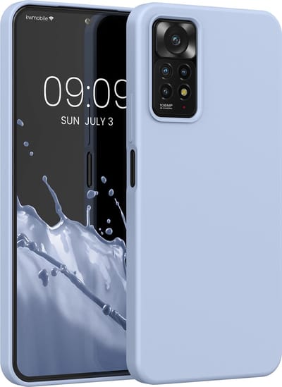 kwmobile telefoonhoesje geschikt voor Xiaomi Redmi Note 11 Pro / Note 11 Pro (5G) / Note 12 Pro (4G) - Hoesje met siliconen coating - Smartphone case in mat lichtblauw
