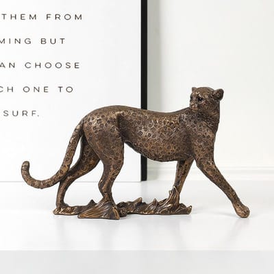 Modern Eenvoudig en Creatief Luipaard Huisdecoratie Woonkamer Kantoor Bureau Decoratie Hars Ambachten