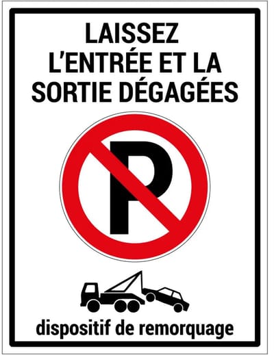 Laissez l'entrée et la sortie dégagées sticker | 20 x 15 cm