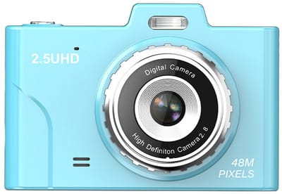 El Royal SilverSnap - Fototoestel voor Kinderen 4 t/m 12 jaar - 2.5K UHD - Met Spelletjes & Muziek - Flitser - Blauw/Roze - Kindercamera