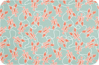 WC mat 60x40 cm - Antislip - Kreeft - Groen - Patroon - Toiletmat - Vloermat - Douchemat - Toilet tapijt - Toiletmatten