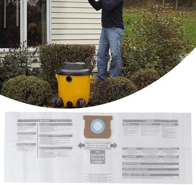 BRENZOOS- Stofzuigerstofzak 3 Stuks - Vervangend Accessoire - Geschikt voor Shop-Vac 90661/906-61 - Duurzaam Vezelmateriaal - Lichtgewicht - Allergiecomfort - Stofzak