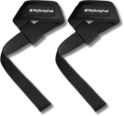 MyBodyFuel - Lifting Straps - Lifting Grips - wrist wraps - Lift Straps voor Fitness & Krachttraining - 2 Stuks - Zwart
