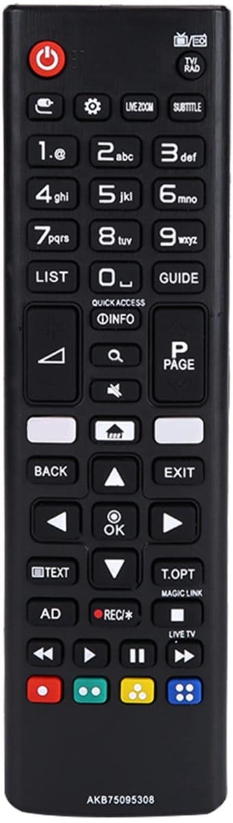 Dailygoody - Afstandsbediening Vervanging - Geschikt voor Smart TV - Tot 10 meter bereik - 2 batterijen nodig - Duurzaam en lichtgewicht - Ideaal ...