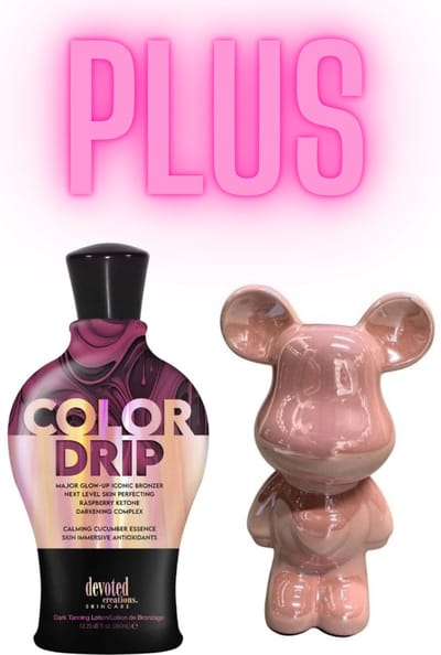 Devoted Creations Color Drip 360 ml PLUS Beeld Beer Roze 18 cm !