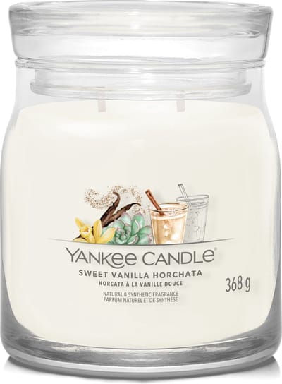 Yankee Candle - Sweet Vanilla Horchata Medium Geurkaars - 50 branduren - 2 lonten