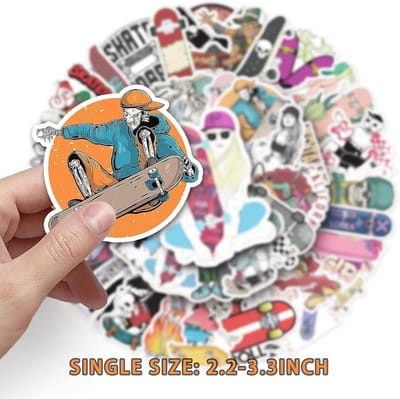100 Stuks Stickers voor Skateboard en Laptop - Waterdicht Vinyl - Scrapbooking, Auto, Bagage - Cadeau voor Kinderen, Tieners, Volwassenen