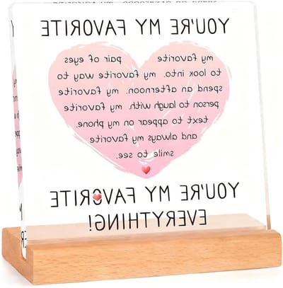 Liefdesdecoratie van hout en acryl, perfect als verjaardagscadeau, onderhoudsvrij en stijlvol, ideaal geschenk voor koppels in woonkamer of slaapkamer