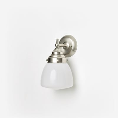 Wandlamp Schoolbol Small Royal Matnikkel - Art Deco Trade
