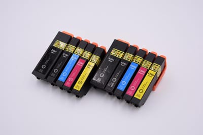 KATRIZ® huismerk inkt voor Epson 2x T3351XL BK  + 2x T3361XL BK + 2x T3362XL c + 2x T3363XL M + 2x T3364XL Y |(10stuks) | - Met chip
