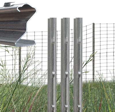 TRUTZHOLM - Z-profiel Afrasteringspaal Set van 50 - 150 cm - 1,5 mm Dik - Thermisch Verzinkt - Gestanste Haken - Bosprofiel Paal