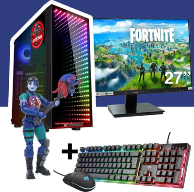 ScreenON - Gaming Set - Fortnite Dark Bomber Hero - V2 (GamePC + 27 Inch Monitor + Toetsenbord + Muis)